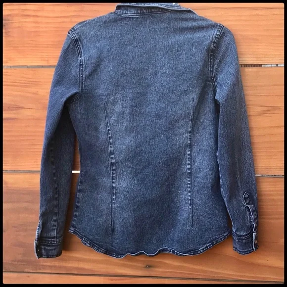 DG2 Diane Gilman Vintage Rhinestone Jean Jacket S - Picture 3 of 8